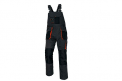 Montérkové nohavice CERVA EMERTON s trakmi PES/BA zosilnené kolená množstvo vreciek čierno/šedo/oranžové