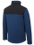 Mikina PW KX3 Venture fleece zesílená ramena kapsy na zip melírovaná středně modrá-černá - pohled ze zadu T830PBR - Stránka sa otvorí v novom okne