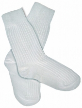 Ponožky tenké bavlna/polyamid biele veľkosť 43-45