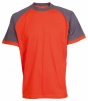 Tričko CXS OLIVER ORION bavlna 180 g krátky rukáv okrúhly priekrčník oranžovo/sivé