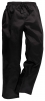 Nohavice PW Komfort CHEFS PES/BA voľný rovný strih elastický pás sťahovacia šnúrka v páse čierne