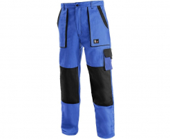 Montérkové nohavice CXS LUXY JAKUB do pása vrchný materiál bavlna zateplená flanelom modro/čierne