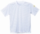 Antistatické pracovné tričko PW ESD BA/uhlík okrúhly priekrčník krátky rukáv štítok s normou biele