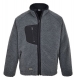 Mikina PW Fleece Sherpa PES 300g 3 vrecká na zips kontrastný sivý melír