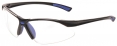 Okuliare PW Bold PRE dvojzorníkové mäkký nosný mostík športový čierno/modrý rámček číre