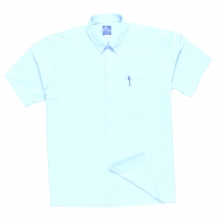 Košeľa OXFORD s vreckom na prsiach krátky rukáv biela veľkosť 44