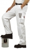 Montérkové nohavice BOLTON PAINTERS do pása biele veľkosť XL