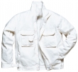 Blúza PW BOLTON Painters bavlna krytý zips vrecká pri páse a na prsiach stojačik sťahovateľné manžety biela