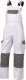 Montérkové nohavice TERAMO s náprsenkou a trakmi bielo/sivé veľkosť L