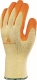 Rukavice Delta Plus Venitex VE730 úplet PES/bavlna dlaň a prsty potiahnuté zdrsneným latexom žlto/oranžové