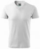 Tričko V-neck 160 bavlna priekrčník do „V“ krátky rukáv biele