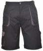 Krátke pracovné nohavice TEXO Contrast čierno/sivé veľkosť L